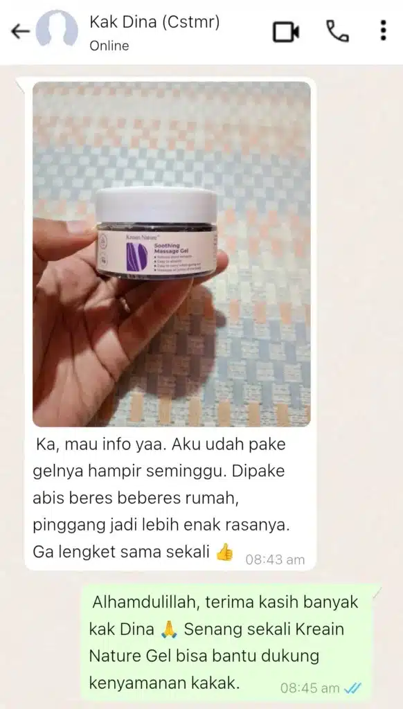Screenshot testimoni pembeli 1